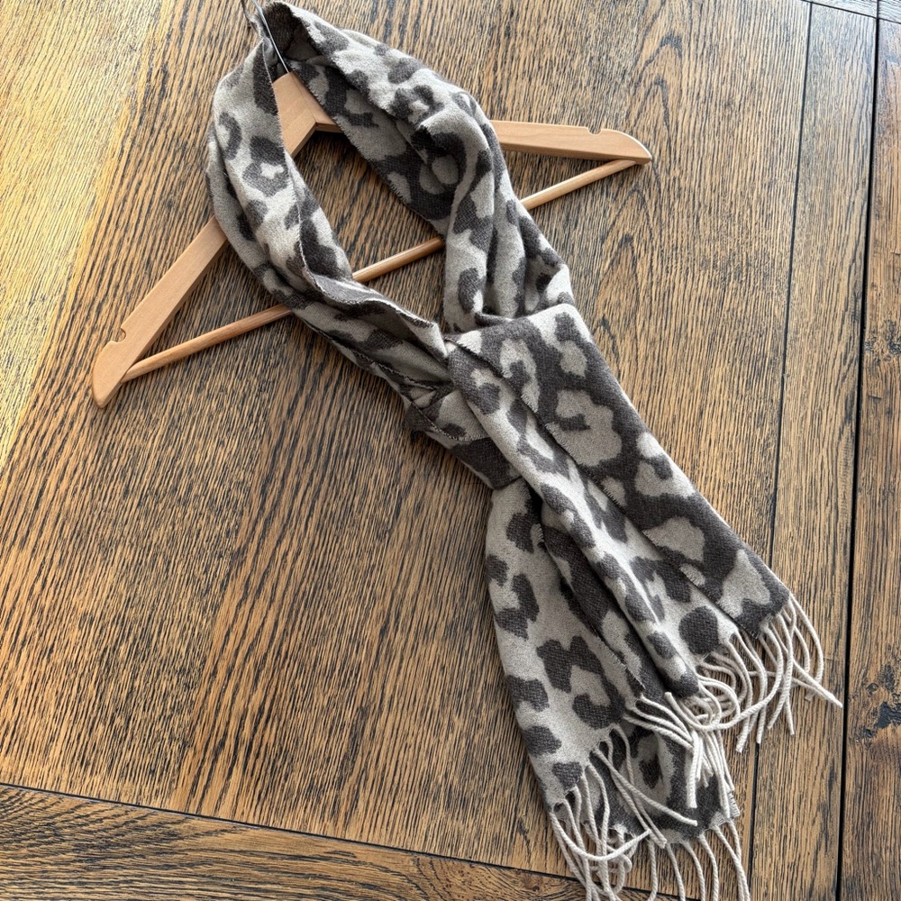 Charter Club 100% Cashmere Animal Print Scarf